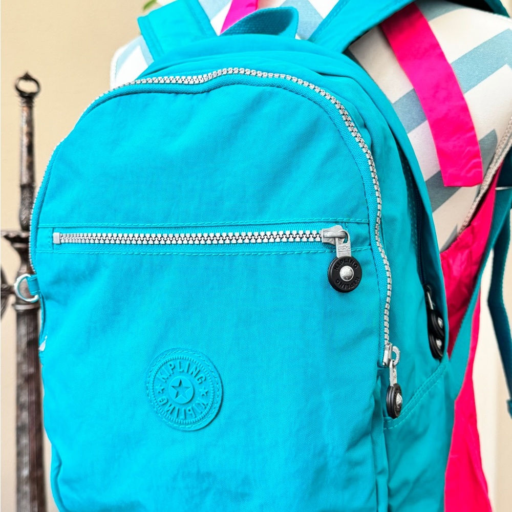🎒“Kipling” Medium Turquoise Backpack - image 1